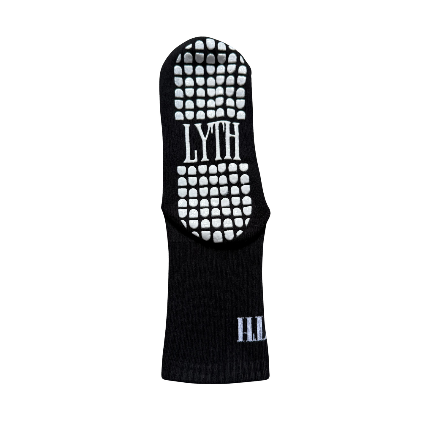 LYTH Black Crew Length With White Grip Socks