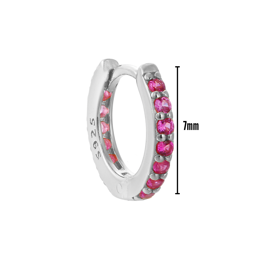 Pink + Silver Mini Huggie Earrings!