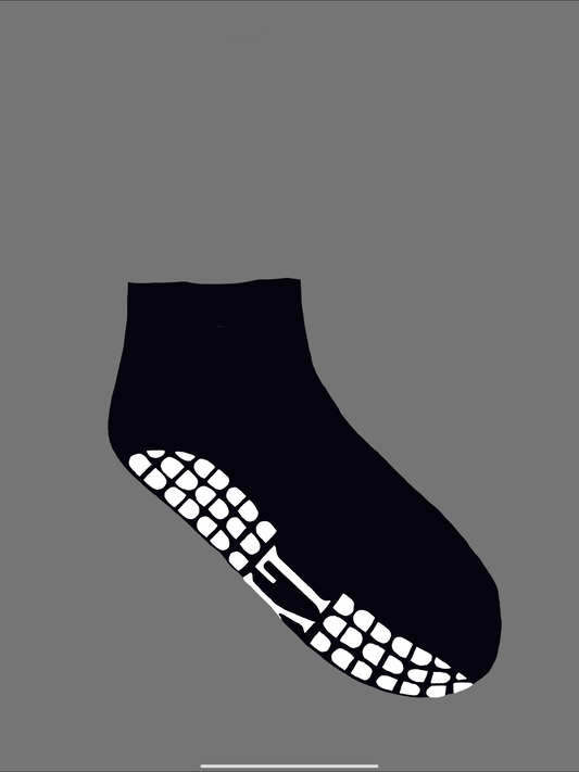 LYTH Black Ankle Length With White Grip Socks