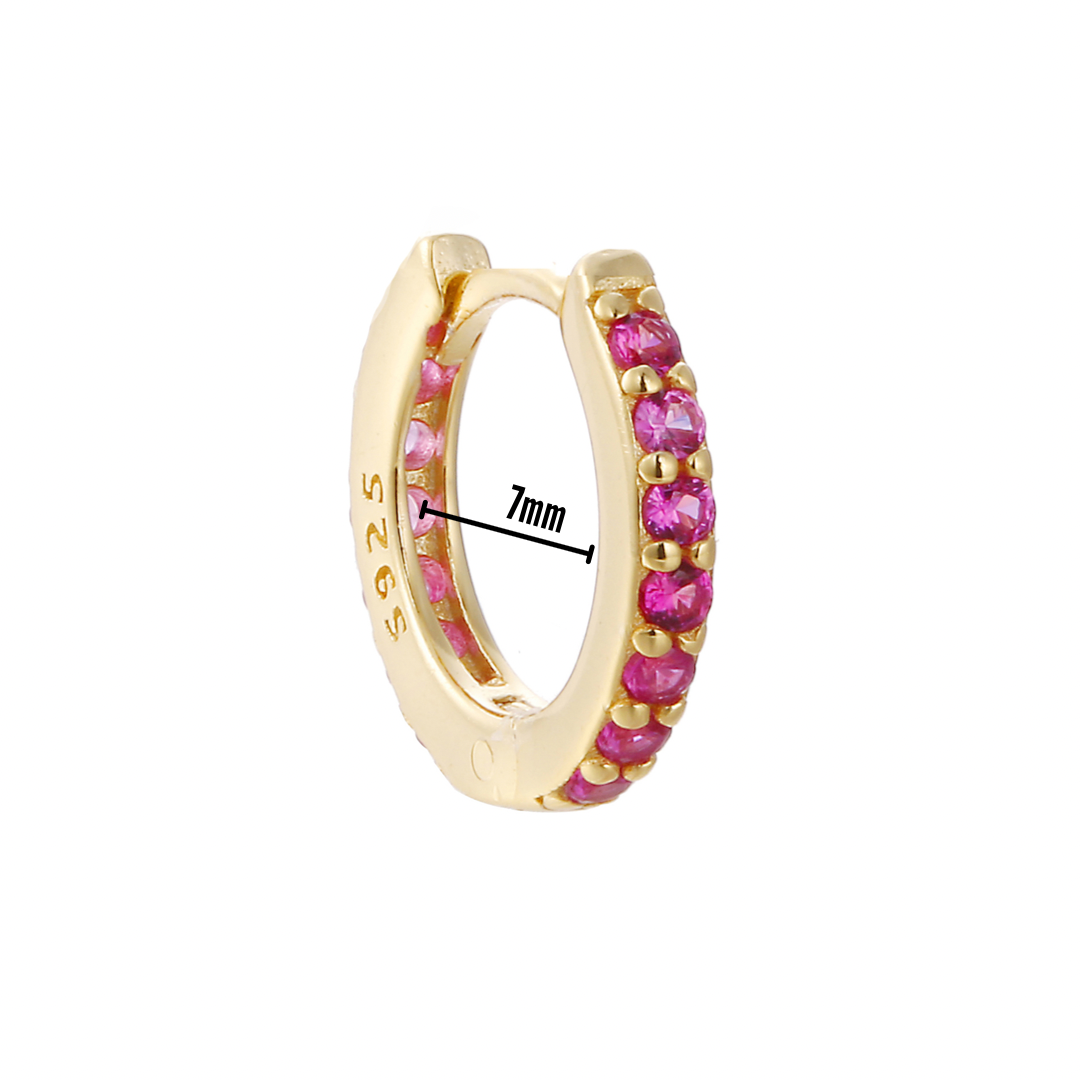 Pink + Gold Mini Huggie Earrings!